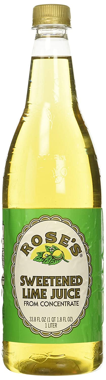 Rose's Lime Juice - Sweetened, 1 Liter (33.8 Fluid Ounces) Plastic Bottle (Pack of 2)