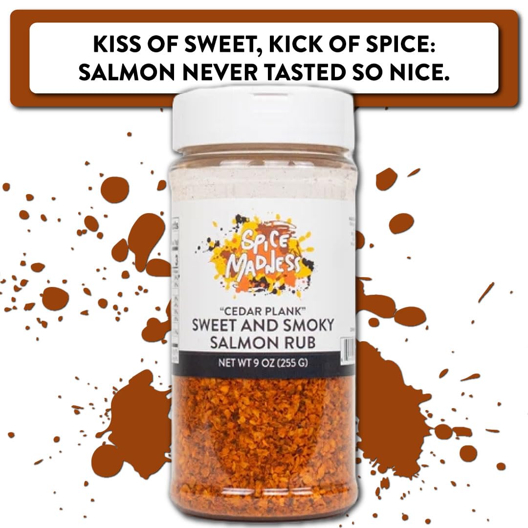 Spice Madness - Cedar Plank Sweet & Smoky Salmon Rub - 9 oz