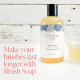Paint Brush Cleaner - 100% Natural, 75% Organic Soap for Washing Paint Brushes & Conditioning Bristles - Peppermint Scented with Essential Oils - Easy