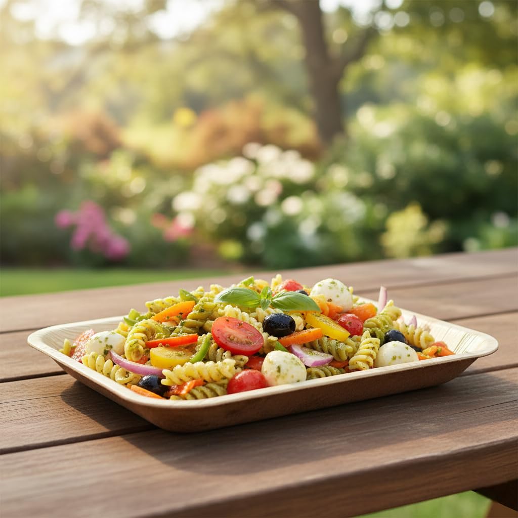 Charity Leaf Eco-Friendly Palm Leaf Trays - 9"x6" (25-Pack) | Elegant Bamboo-Inspired Platters | Premium Quality, Biodegradable | Perfect