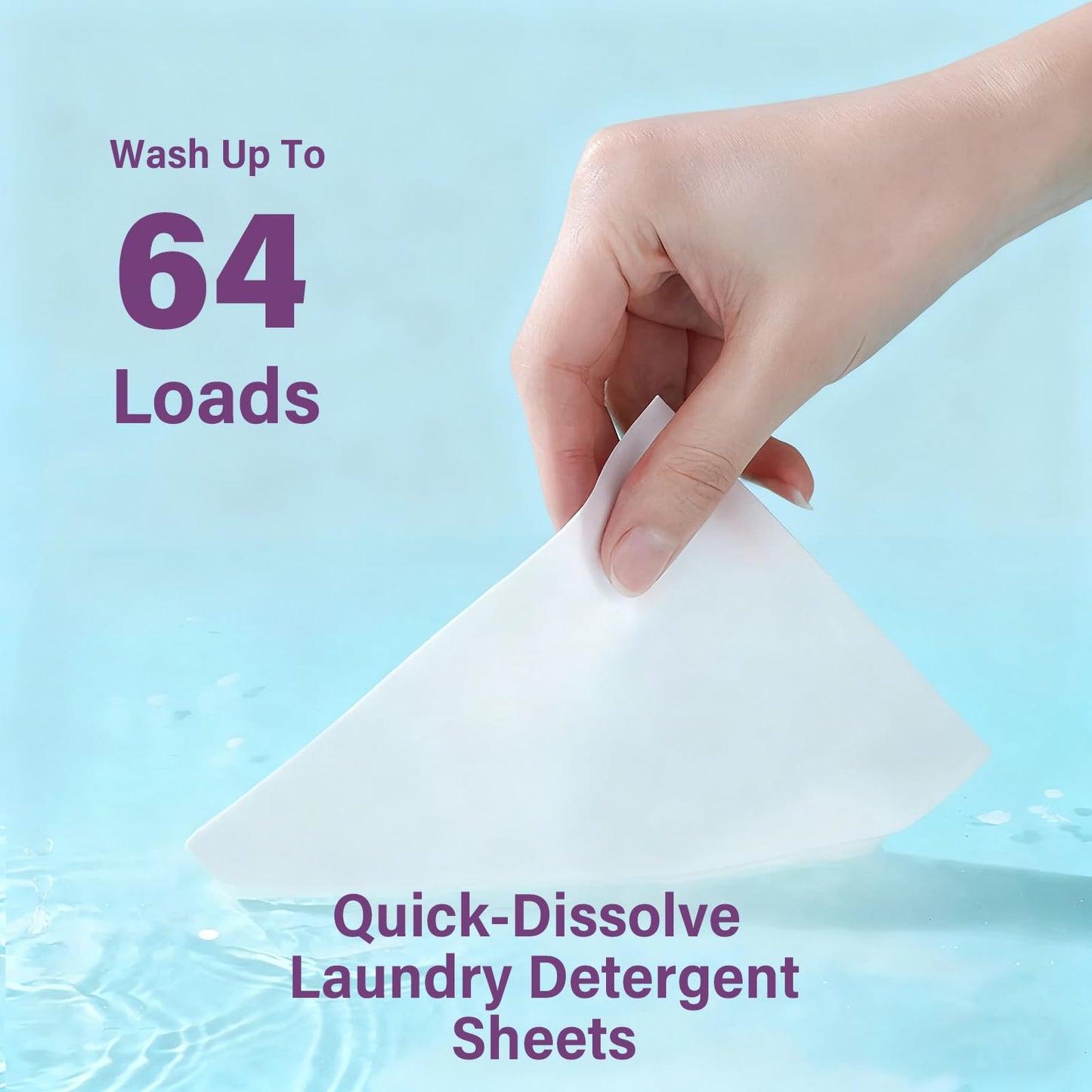 YUCO Laundry Detergent Sheets Jasmine and Lily Scent-64 Loads Travel Laundry Sheets Detergent Hypoallergenic Removes Stains & Odors