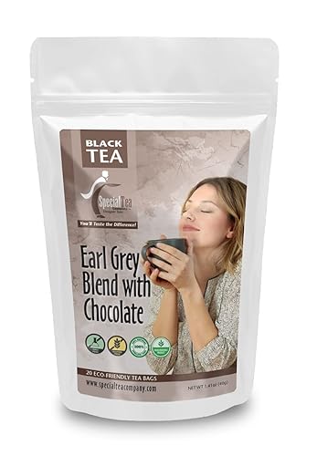 Special Tea Earl Grey Blend Tea with Chocolate, 20 Tea Bags