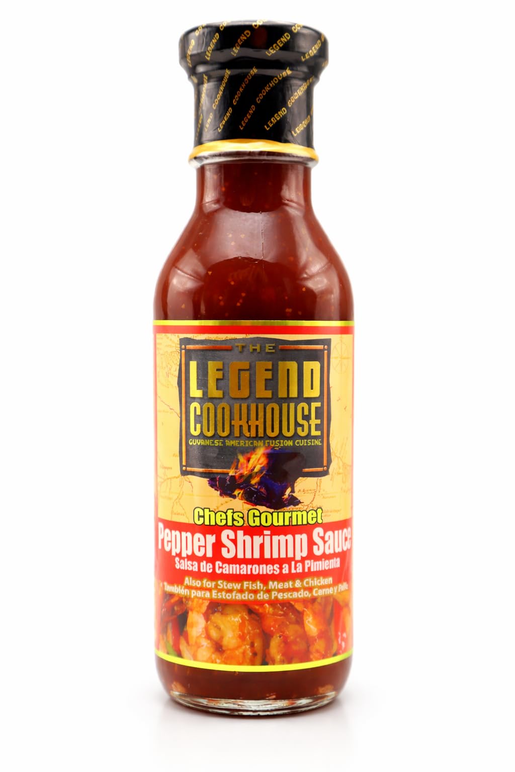 Legend Cookhouse Chef's Gourmet Pepper Shrimp Sauce, Bold Caribbean-Inspired Cooking Sauce for Shrimp, Fish, Meat & Chicken, Savory Pepper Sauce