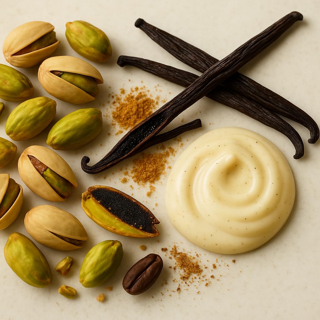 Coffea Me Crazy (Pistachio Vanilla) Flavored Ground Coffee, Organic Medium Roast, Single Origin Dominican Arabica, Naturally Flavored, No Added Sugar