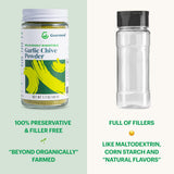 Gourmend Foods Organic Garlic Chive Powder - Certified Low FODMAP, Filler Free, Gluten Free, 100% Natural, No Corn Starch, Maltodextrin, "Flavors" or