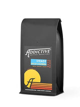 Addictive Coffee Roasters Steady Decaf - Whole Bean Coffee Medium/Dark Roast Columbia Blend With Hints of Cinnamon, Coconut & Hibiscus - 2lb Bag