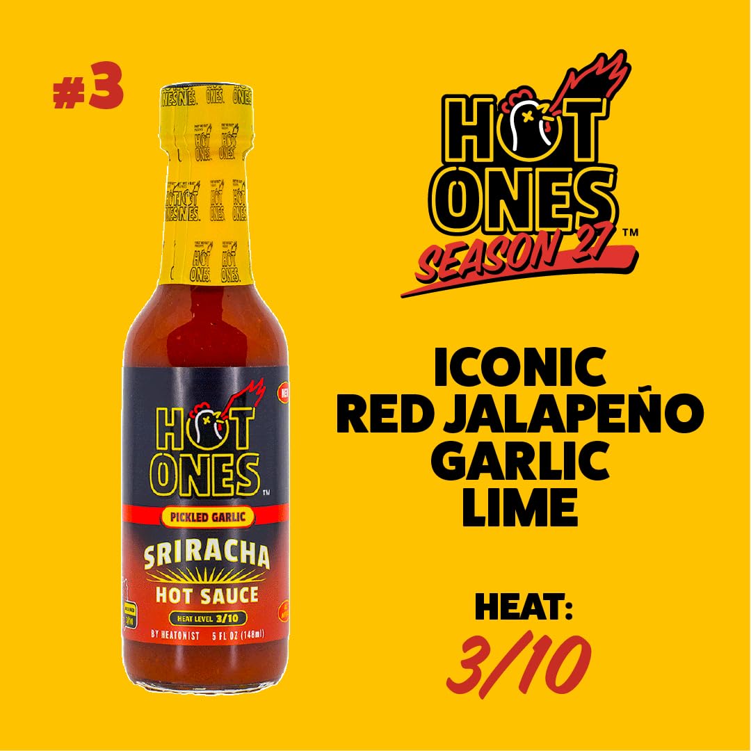 Hot Ones Hot Sauce Challenge Set - Season 27 Trio - Hot Sauces Gift Set - Variety Pack - Made with Natural Ingredients - Unique Small Batch Sampler