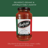 ChefMel’s Sweet Sicilian Vodka Sauce - Rich & Creamy Tomato Sauce with Vodka and Red Wine - Handcrafted Italian Recipe - Small Batch, Gluten-Free