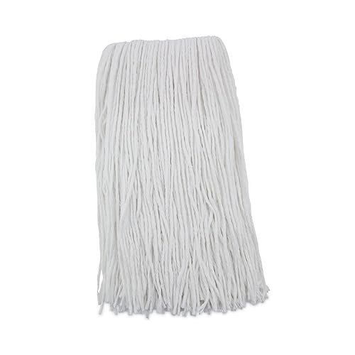 Boardwalk Premium Cut-End Wet Mop Heads, Rayon, 20oz, White, 12/Carton