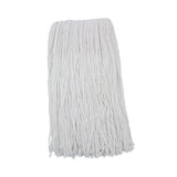 Boardwalk Premium Cut-End Wet Mop Heads, Rayon, 20oz, White, 12/Carton