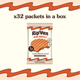 Rip Van Wafels Snickerdoodle Mini Stroopwafels - Low Carb, Low Sugar, Keto Friendly Snacks - Non-GMO, Healthy Office Snack & Breakfast Treat - 32 Pack