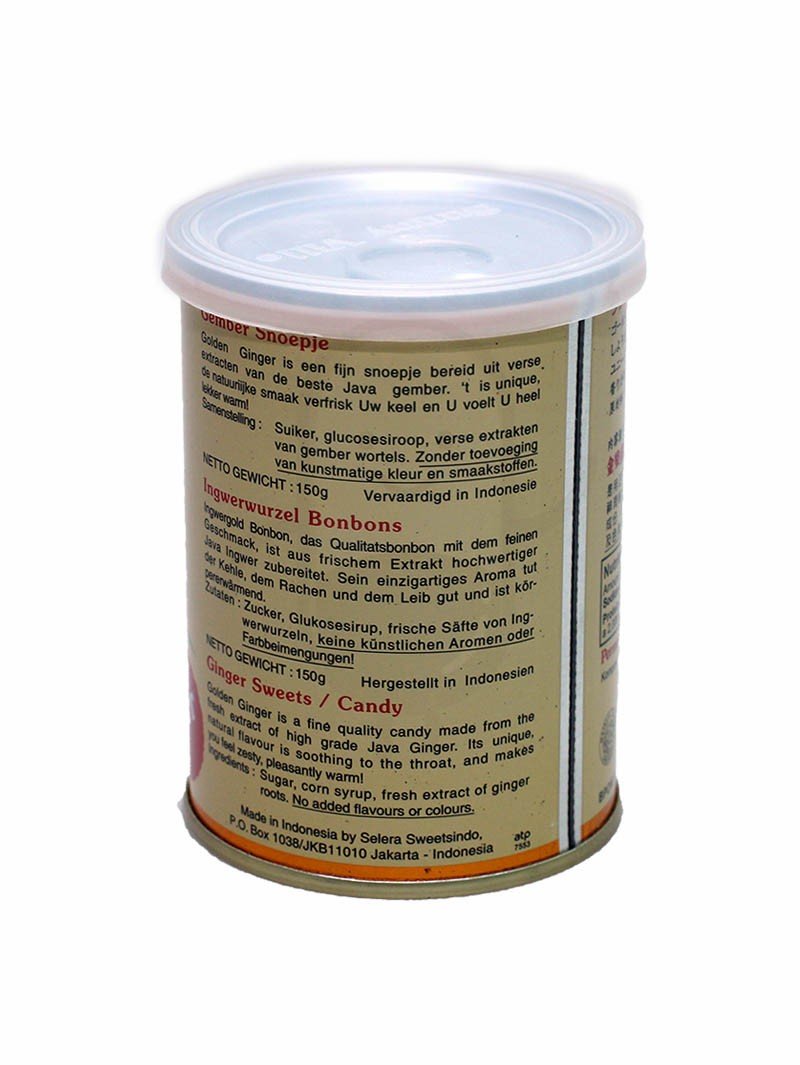 Sunny Ville Golden Ginger Herb Drops Classic (sugar free), 100 Gram / 3.5 Oz