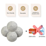 Wool Dryer Balls 6 Pack Reusable Laundry Drying Ball New Zealand Natural Fabric Softener Reduce Clothing Static and Wrinkles