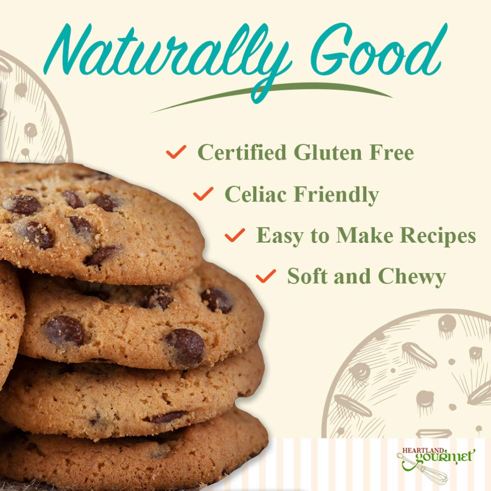 Heartland Gourmet - Gluten Free Chocolate Chip Cookie Mix - Soft and Chewy - Certified Gluten Free - All Purpose - Safe for Celiac Diet