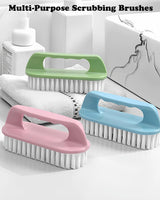 Scrub Brush for Cleaning-3 Pack Scrubbing Brushes Heavy Duty Multi-Purpose Household Cleaning Brush with Stiff Bristles Comfort Grip Scrubber Cleaner