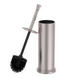 Nickel Brush and Holder?Extra Long Handled Nickel Brush for Bathroom?Stainless Steel Heavy Duty Toilet Bowl Brush,Deep Cleaning Modern Toilet Cleaner