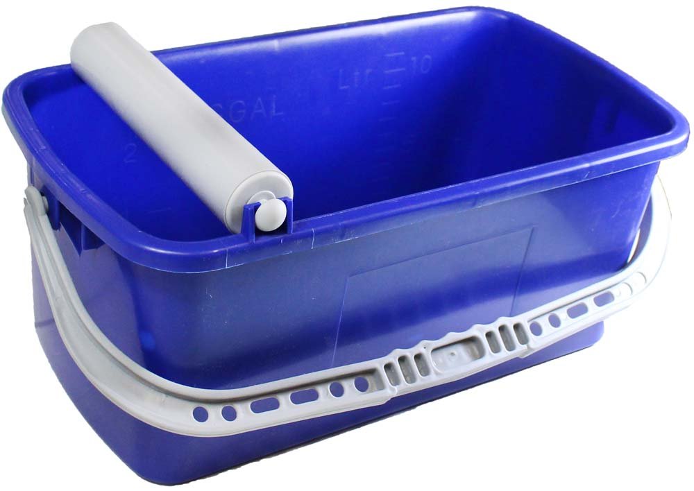 ToolUSA 8" Cleaning Rolling Bucket & Accessories (G-02045) | 3-Piece Set with Foam Wipe, Sponges & Durable Bucket | Ergonomic & Multi-functional