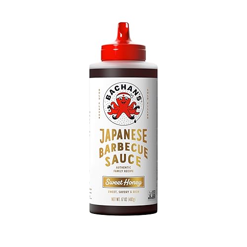 Bachan's Japanese Barbecue Sauce - Sweet Honey, 17 Oz Bottle, Cold-Filled, Non GMO, No Preservatives, Vegetarian and BPA free - Sweet BBQ Sauce