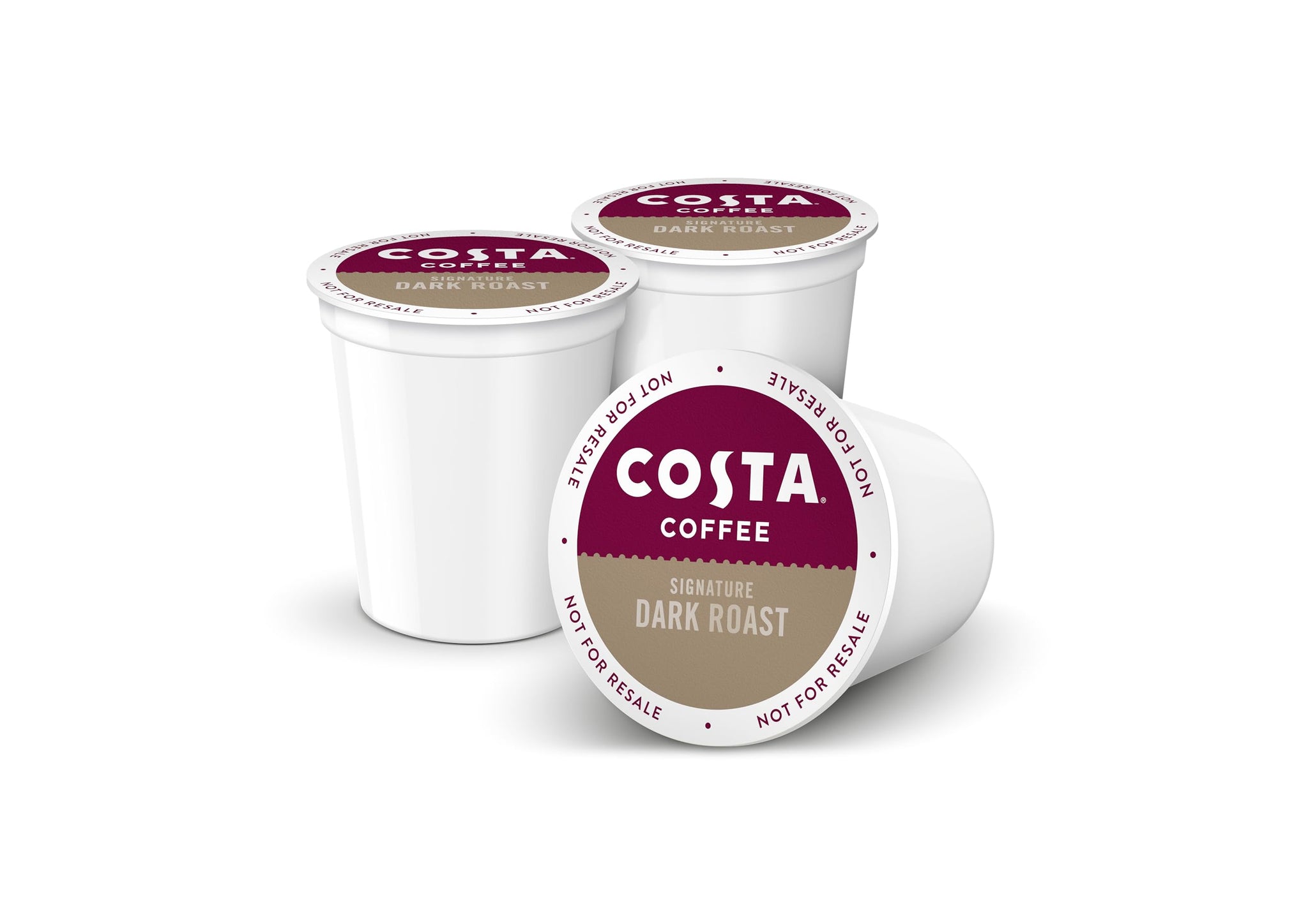 Costa Coffee Pods Dark Roast, Signature Blend Single-Serve Pods (10 Count), Smooth & Nutty 100% Arabica Beans, Compatible with Pod Brewers