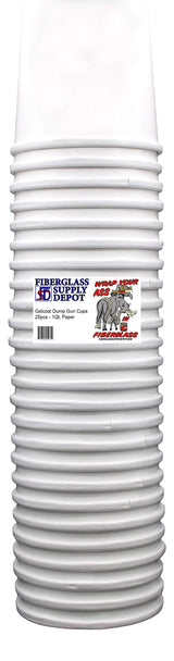 Fiberglass Supply Depot Gel Coat Dump Gun Cups 25pc -1Qt Paper Cups