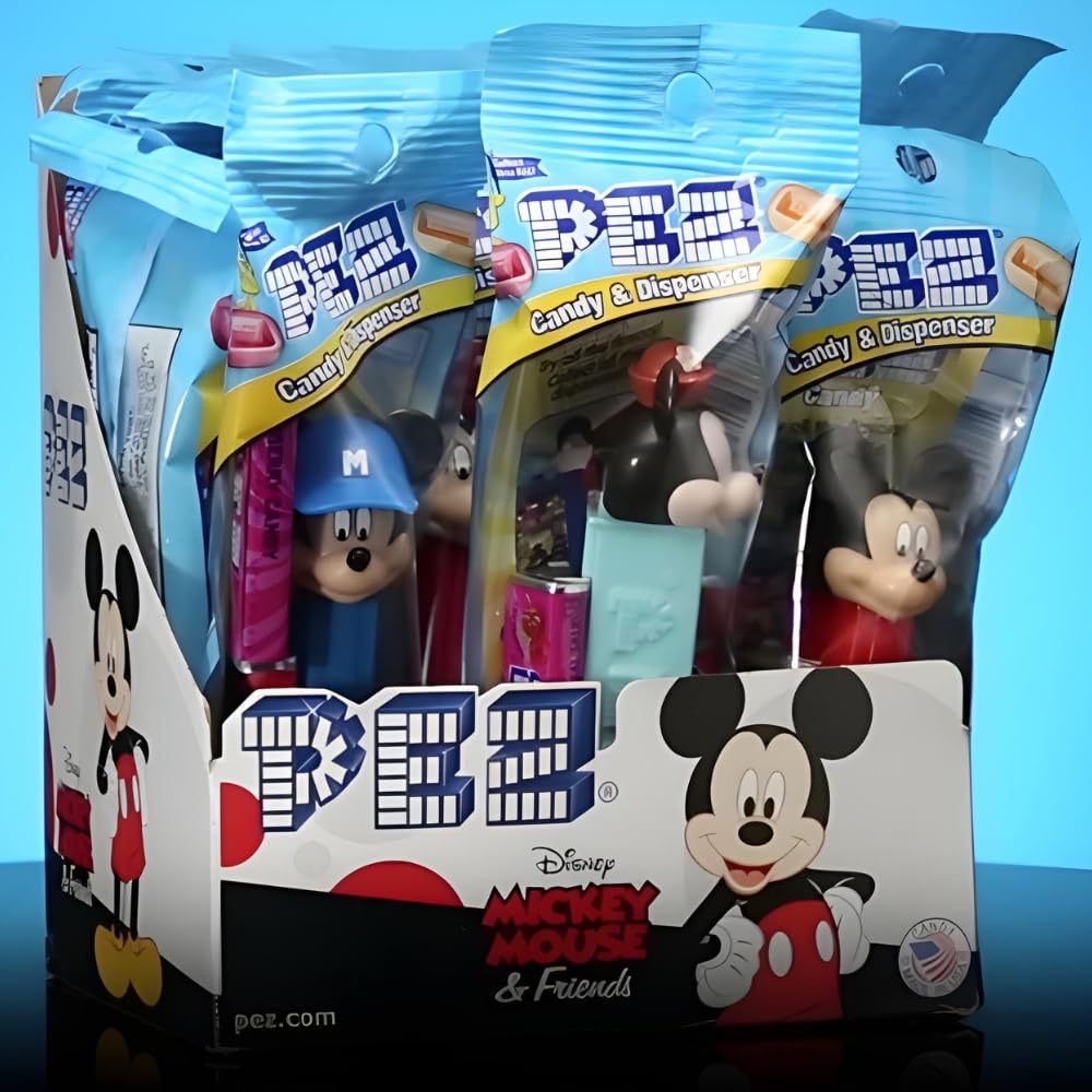 Fun Express - Mickey Mouse Pez Assortments for Party - Hard Candy - Dextrose - Party - 12 Pieces