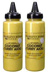 Terrapin Ridge Farms Coconut Curry Aioli Sauce - Aromatic Squeeze Condiment - 2 Pack, 8.25 oz Bottles