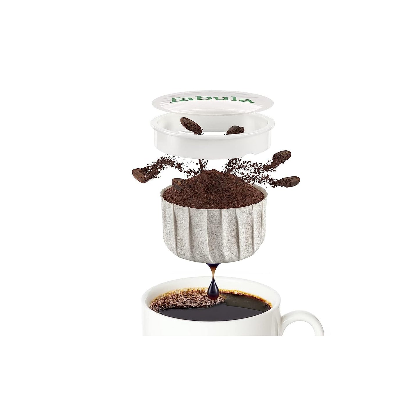 Fabula Coffee Pods Decaf Dark Roast - Low Acid - Single Origin - Mold Free - Non-GMO - Fair Trade - Kcup Compatible with Keurig & Keurig 2 Machines