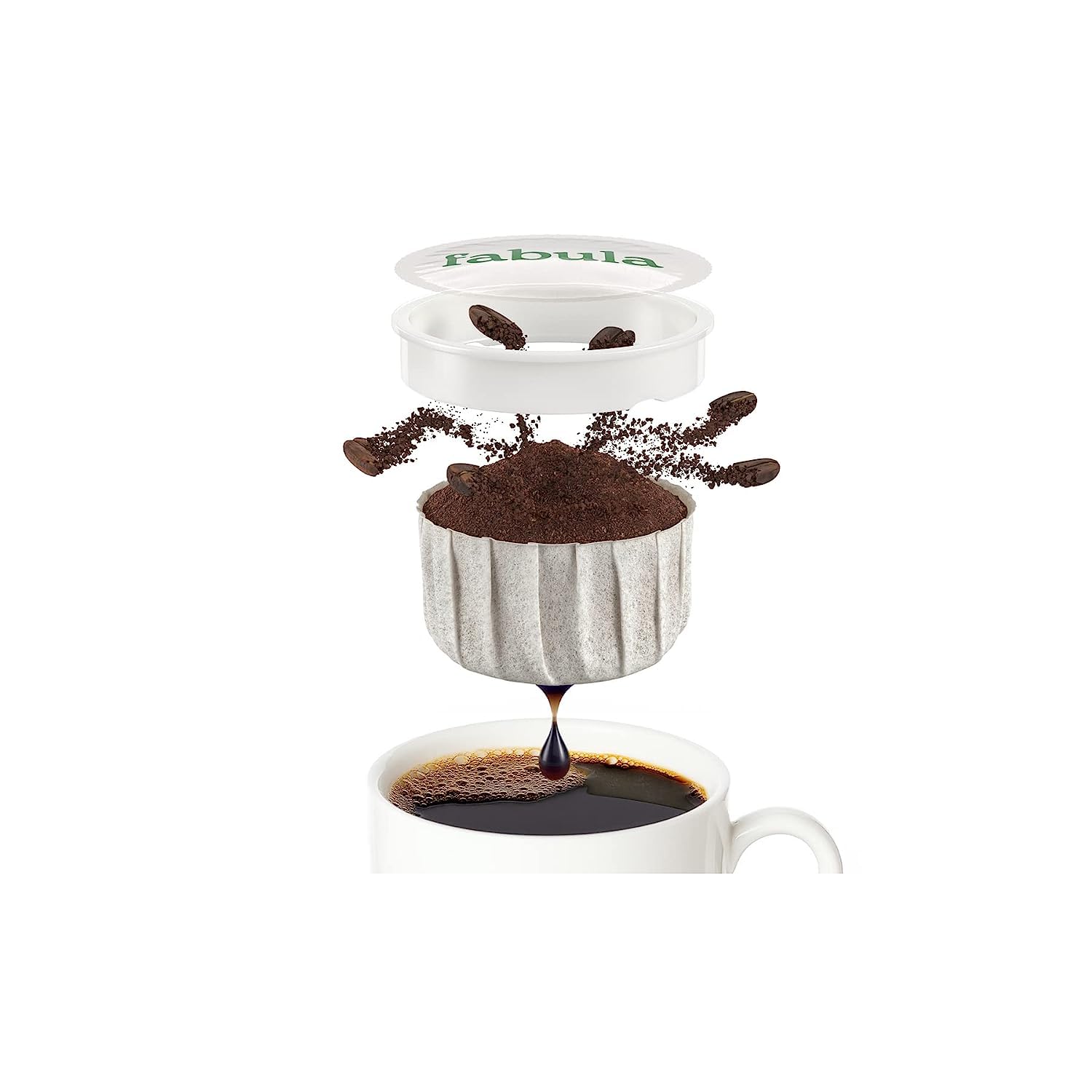Fabula Coffee Pods Decaf Dark Roast - Low Acid - Single Origin - Mold Free - Non-GMO - Fair Trade - Kcup Compatible with Keurig & Keurig 2 Machines