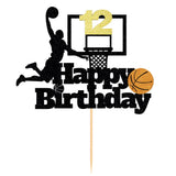 Basketball Happy 12th Birthday Cake Topper-Basketball Themed Birthday Party Cake Decoration-12 Years Birthday Party Supplies (12th)