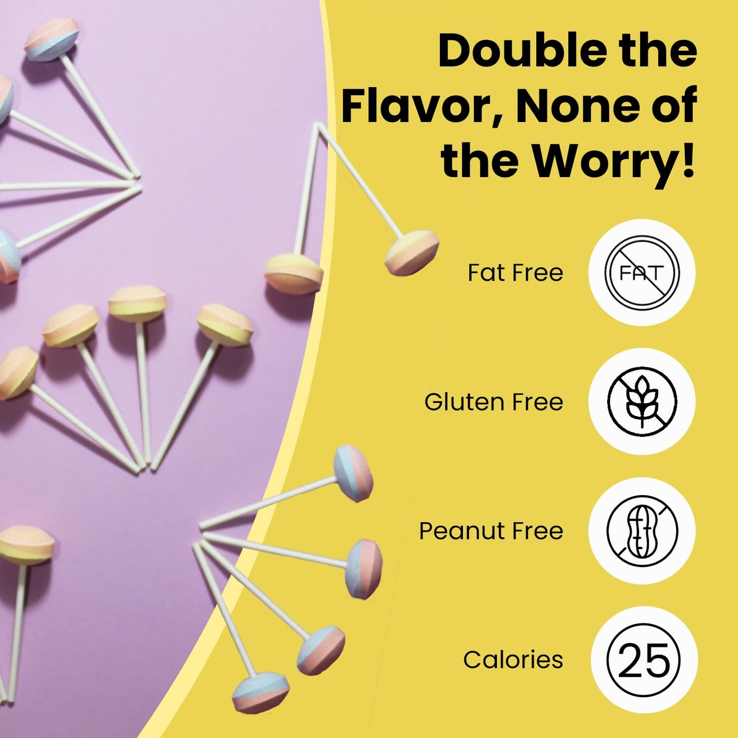 Smarties Lollies - Gluten Free, Peanut Free, Fat Free Assorted Fruity Flavors Lollipops - Low Calorie Perfect for Birthdays, Parties - Made by US