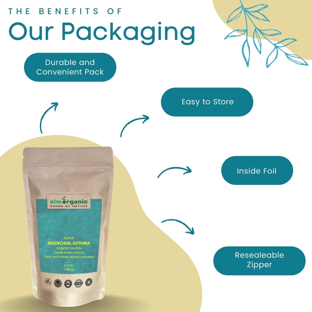 Herbal Tea for Breathing & Lung Wellness | Soothing Herbal Blend for Airway Comfort | Natural Loose Leaf Tea with Botanicals | Caffeine-Free | 100g