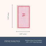 Bonjour Fête Gingham Valentine’s Day Guest Towels | Pink “Love You” Napkins for Galentine’s Parties, Girls Night & Bridal Showers | Paper Party