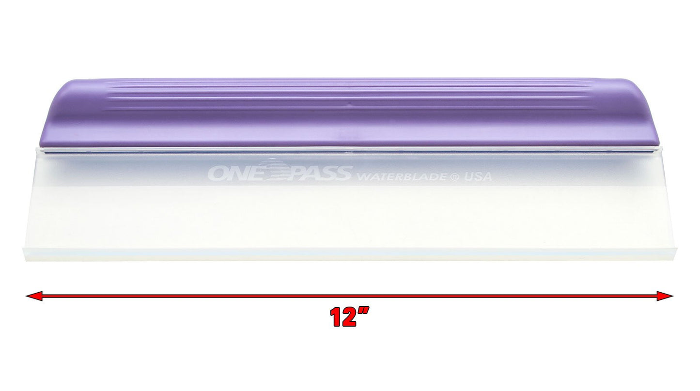 One Pass Classic 12" Waterblade Silicone T-Bar Squeegee Purple (WBL-OP2012CTY)