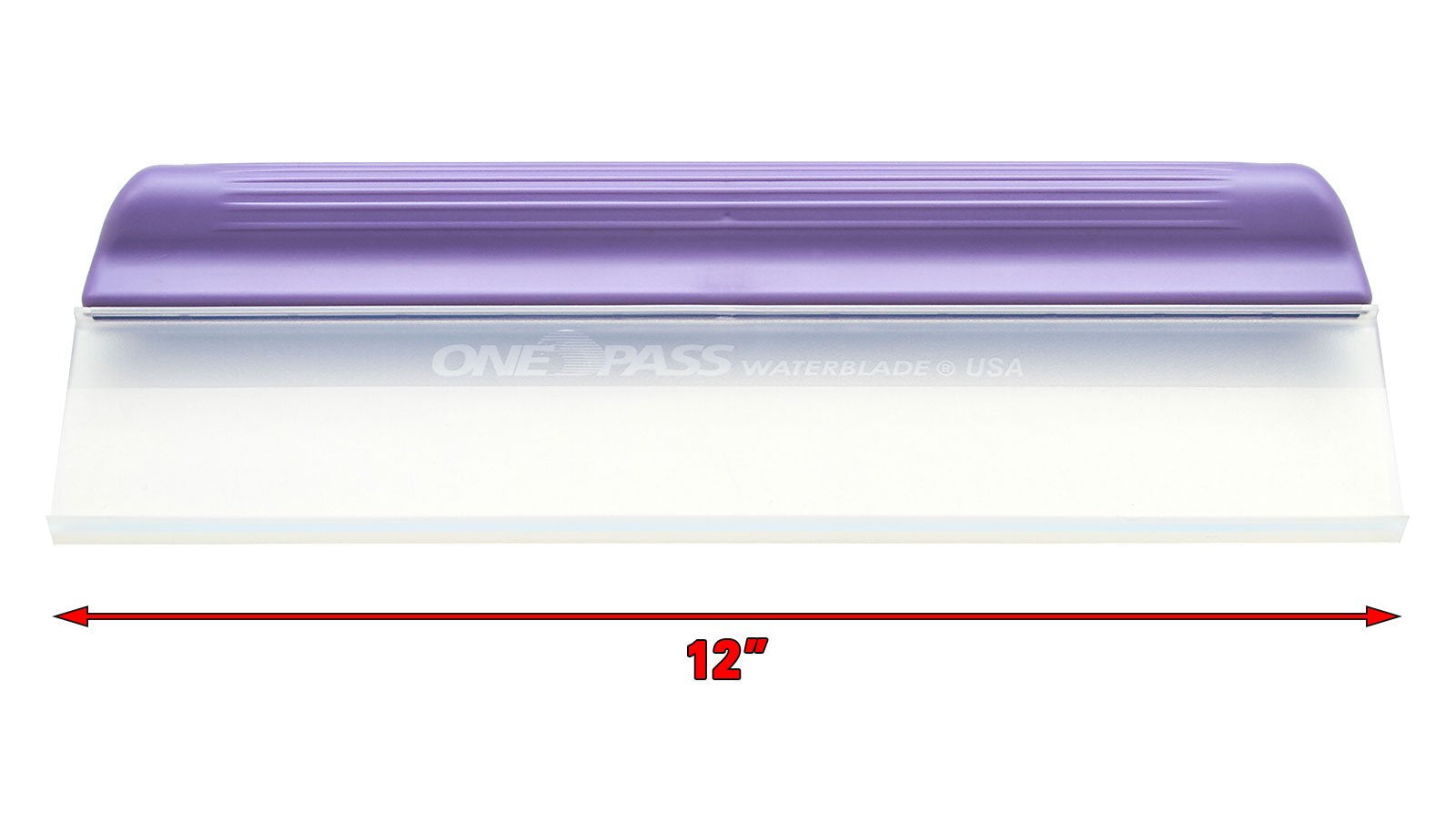 One Pass Classic 12" Waterblade Silicone T-Bar Squeegee Purple (WBL-OP2012CTY)
