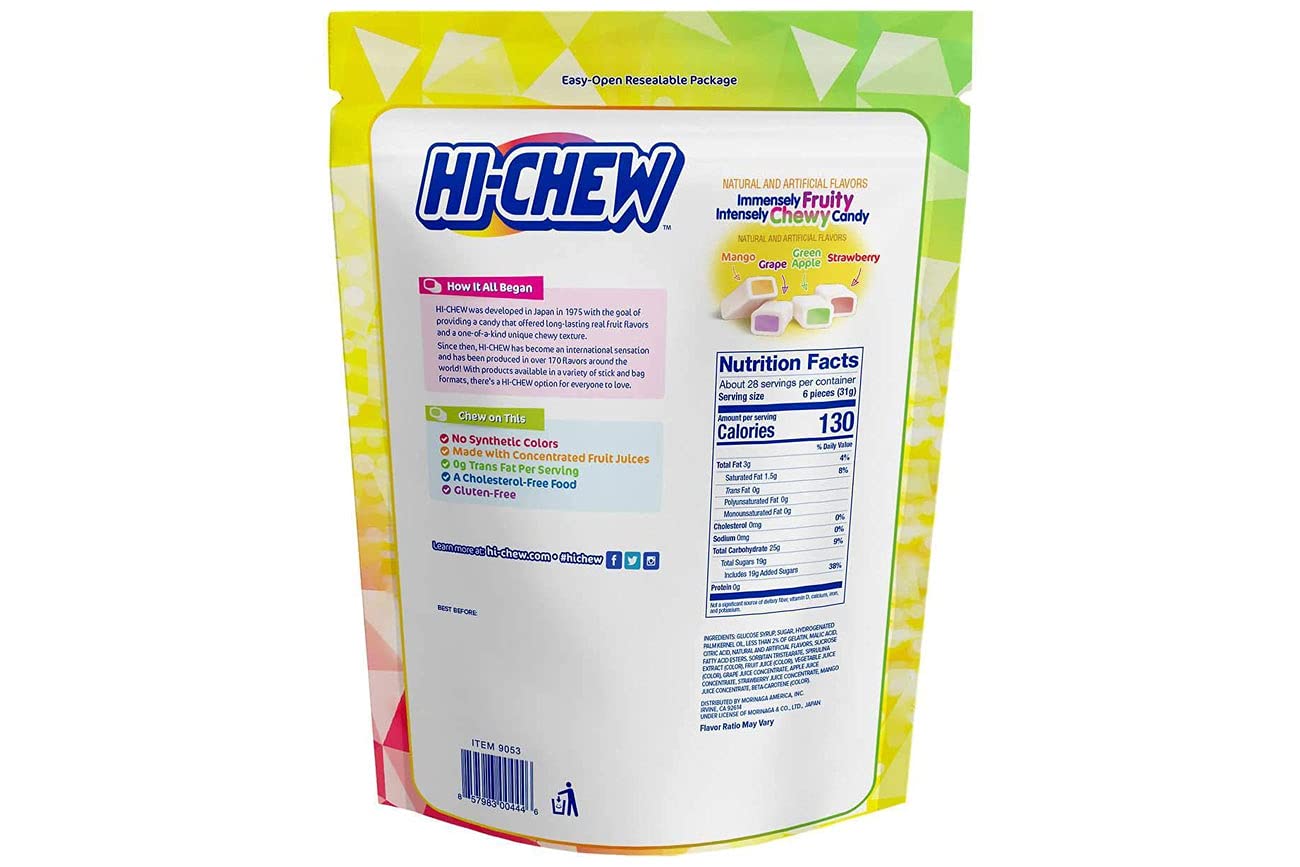 Morinaga Hi-Chew Mango, Grape, Green Apple and Strawberry 30oz 160+ Chews