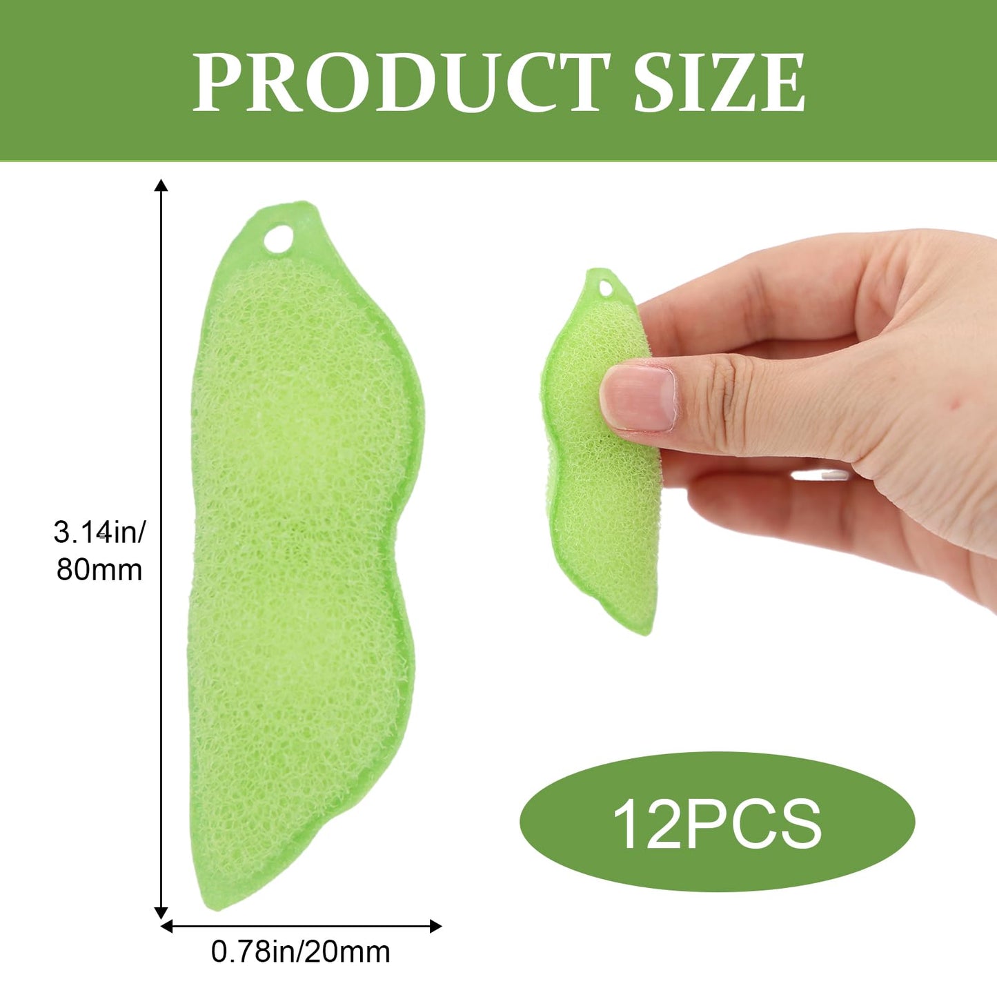 12 PCS Magic Beans Bottle Cleaner Bottle Cleaning Beans Beans Bottle Cleaning Sponge Reuseable Bottle Cleaning Sponge for Internal Cleaning of Small