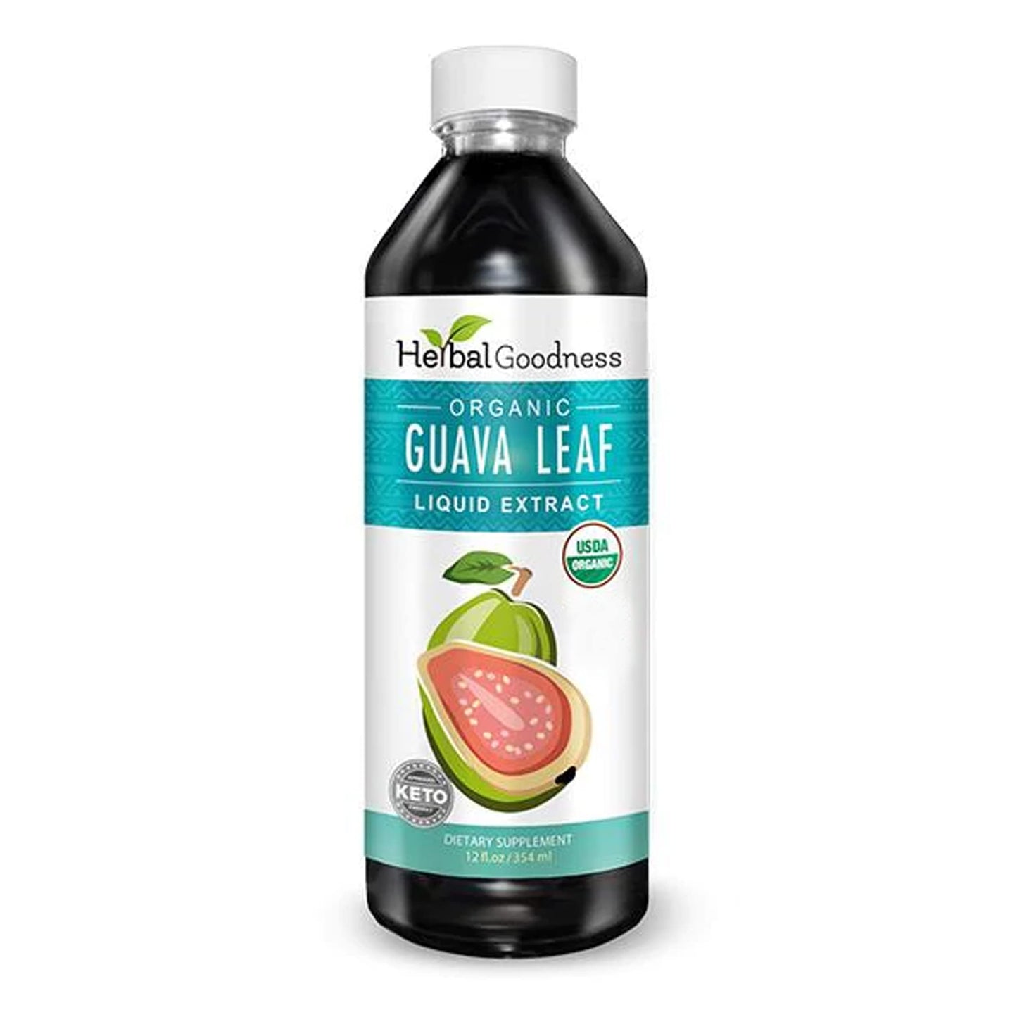 Guava Leaf Extract Liquid 12oz | Organic Guava Leaves | Hojas de Guayaba Organica, Guava Supplement Supports Digestion, Immunity & Sleep | Non-GMO