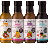 Simple Girl Organic Salad Dressing Variety - Sweet Vinaigrette, Balsamic Vinaigrette, Sweet Mustard and Citrus Ginger - Sugar Free Dressings, Low/No