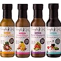 Simple Girl Organic Salad Dressing Variety - Sweet Vinaigrette, Balsamic Vinaigrette, Sweet Mustard and Citrus Ginger - Sugar Free Dressings, Low/No