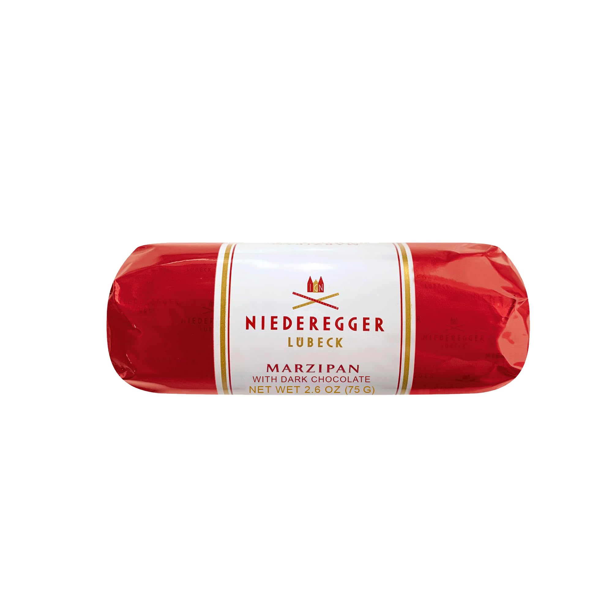 Niederegger Classic Marzipan Loaf Coated with Crisp & Dark Chocolate - 2.6 oz | Ultimate Marzipan Masterpiece, Premium Quality Ingredients