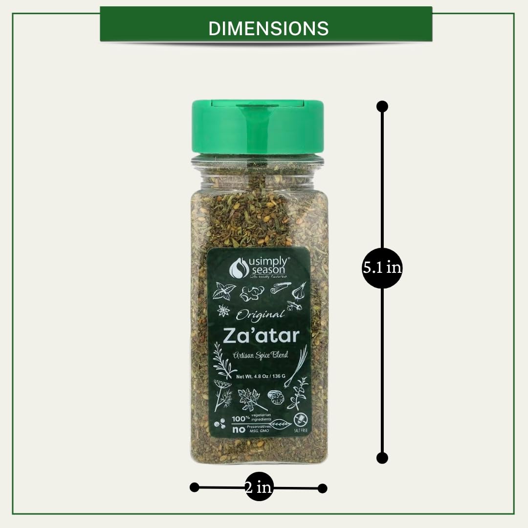 USimplySeason Zaatar Spice (Original Seasoning, 4.8 Ounce ).