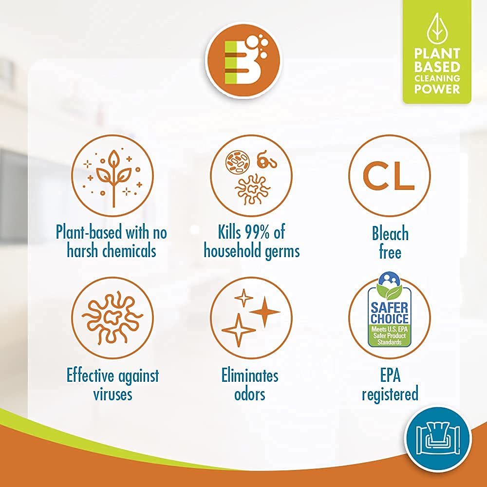 Boulder Clean Disinfecting Wipes, Fresh Lemon, Eco-Friendly Disinfectant, Multi-Surface Cleaning Wipes, On-The-Go Antibacterial Wipes, Kills Over