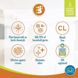Boulder Clean Disinfecting Wipes, Fresh Lemon, Eco-Friendly Disinfectant, Multi-Surface Cleaning Wipes, On-The-Go Antibacterial Wipes, Kills Over