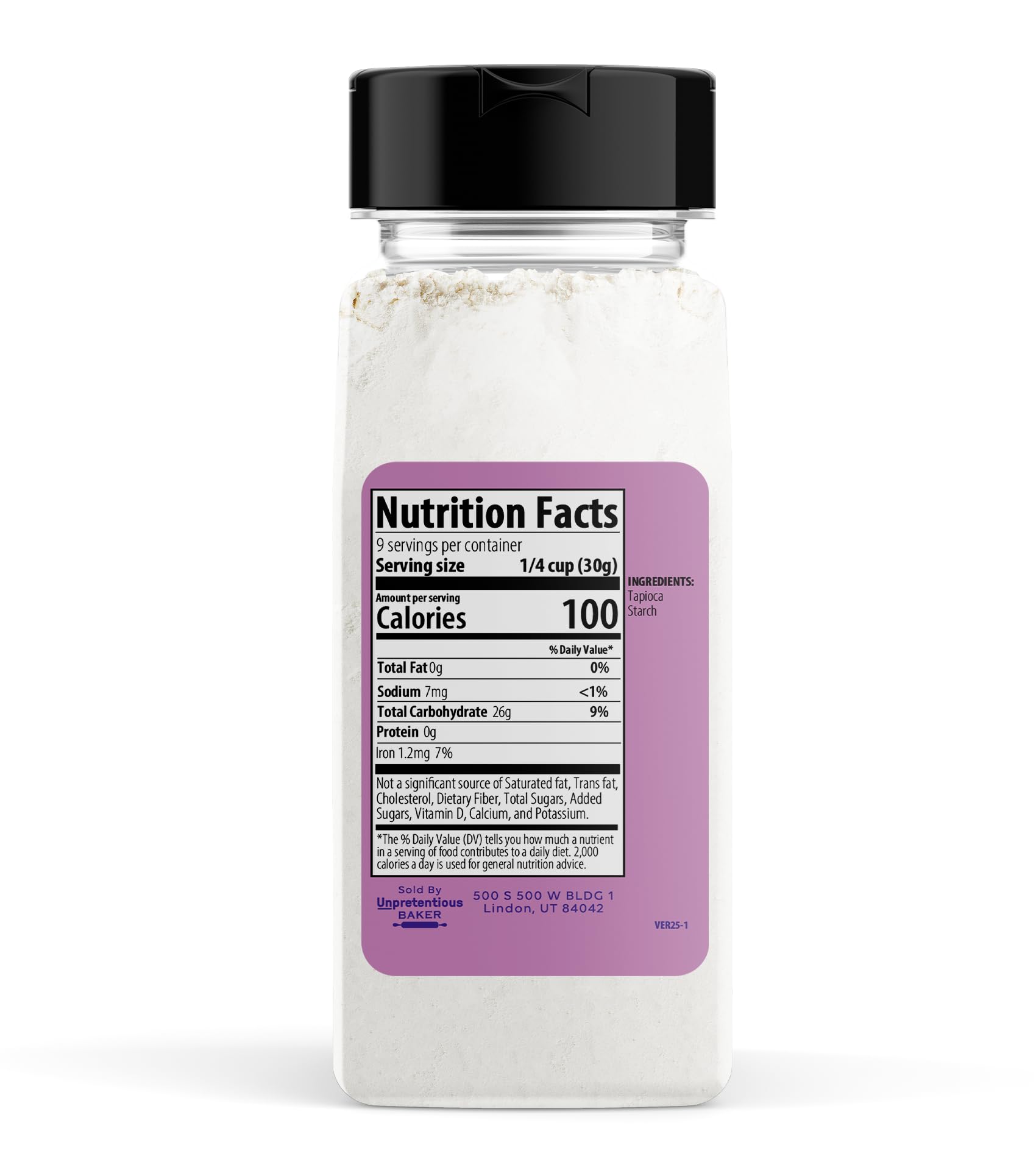 Unpretentious Tapioca Starch, 9.6 Ounce, Vegan & Gluten-Free, Cornstarch Replacement