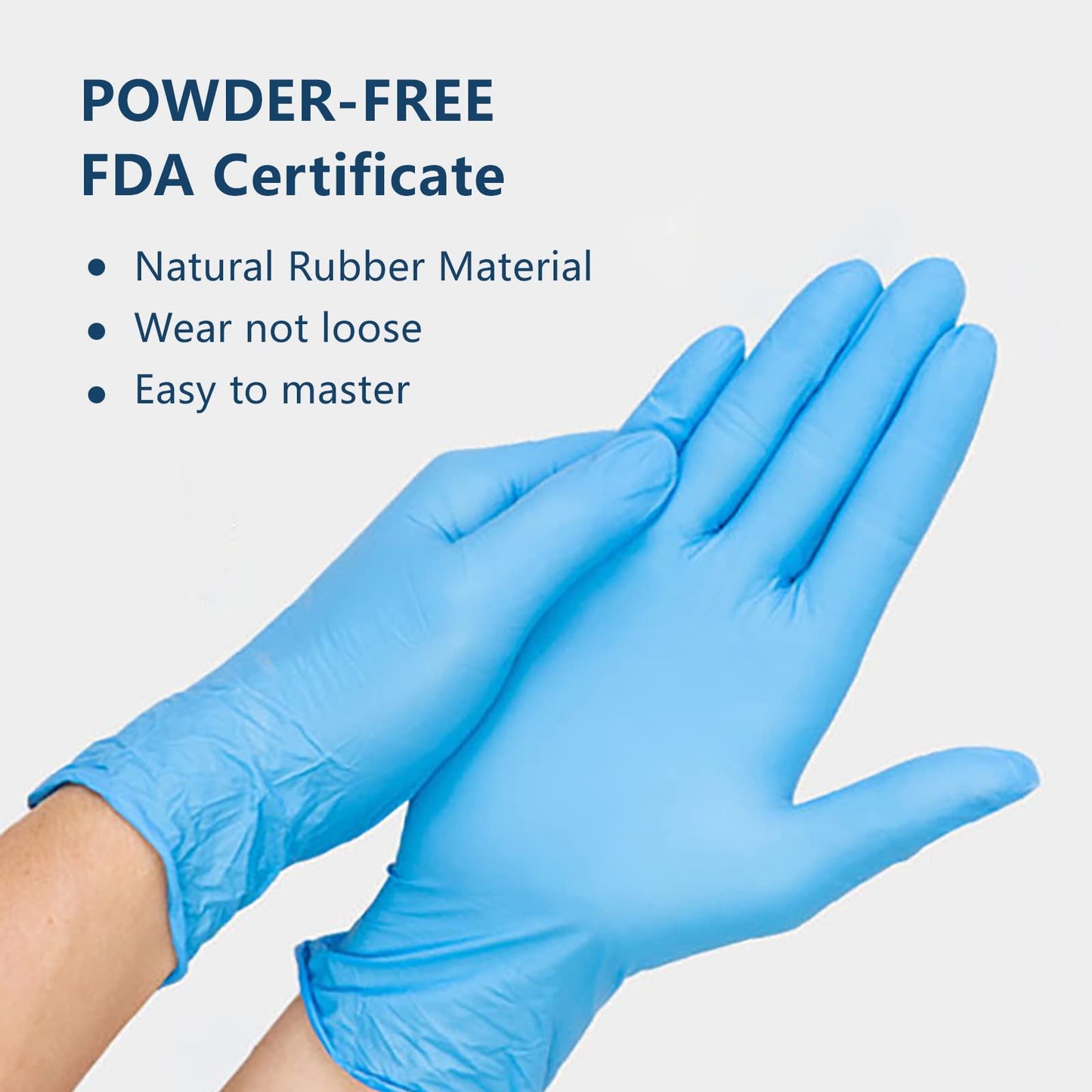 Laishalaiku Disposable Gloves, Food Handling Gloves Service Protective Large Clear Hand Grade Kitchen 100 Count, Blue