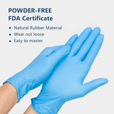 Laishalaiku Disposable Gloves, Food Handling Gloves Service Protective Large Clear Hand Grade Kitchen 100 Count, Blue
