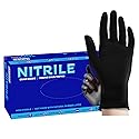 SAFEKO Heavyweight Nitrile Gloves | Black | 5 Mil | Large | 100 Gloves, Latex Free, Powder Free | 6027BX