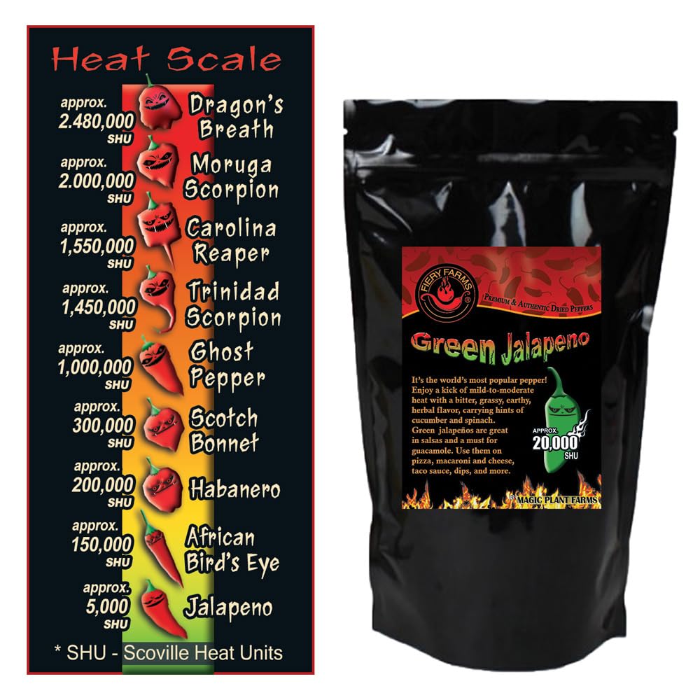 Green Jalapeno Pepper Flakes by Magic Plant, 1 LB Bulk - Fine Ground Chili - Popular and Versatile | Staple in Mexican Cuisine | Mild - Medium Heat |