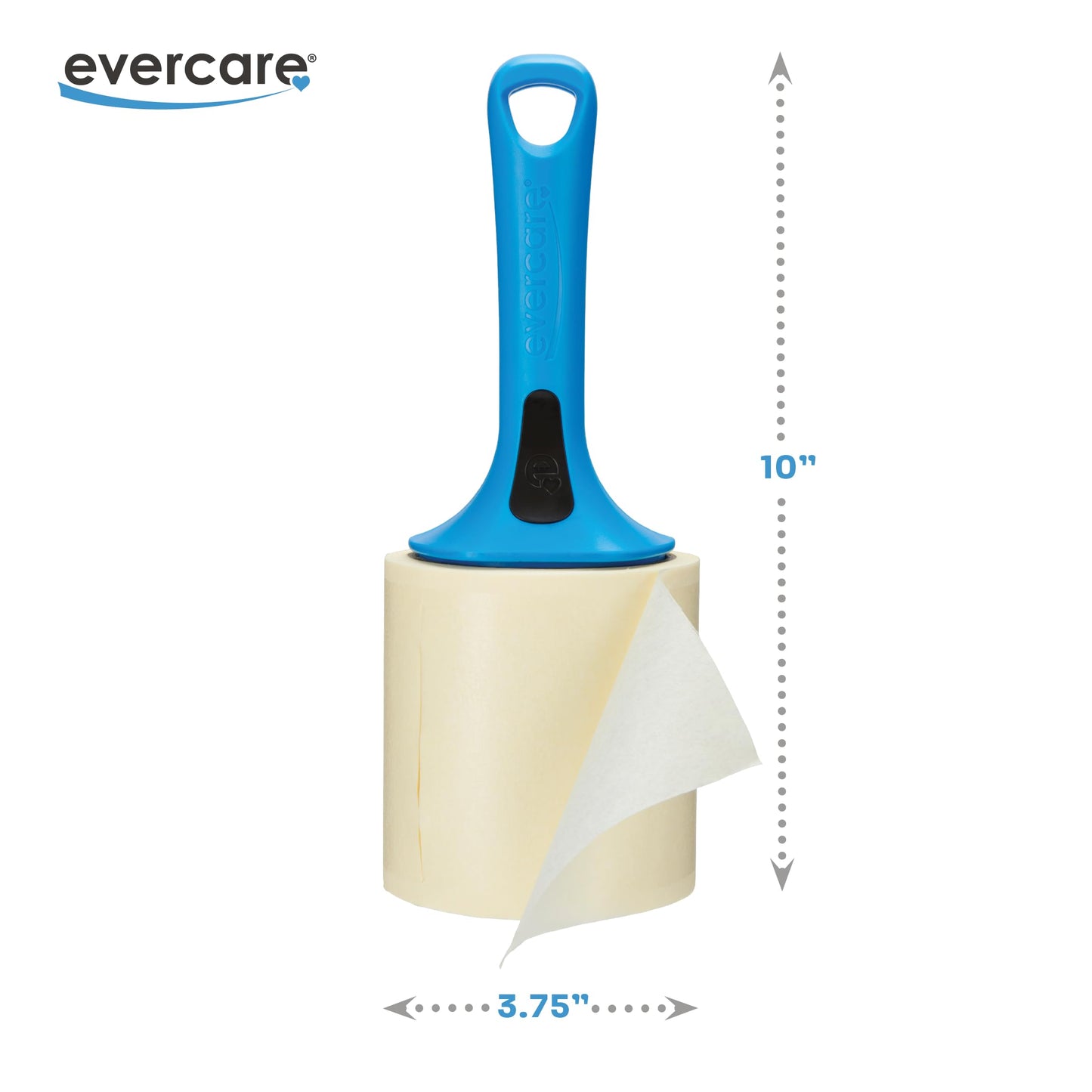 Evercare Jumbo Lint Roller, 60?Sheet Extra?Large Adhesive Roller with Blue Handle for Pet Hair & Lint