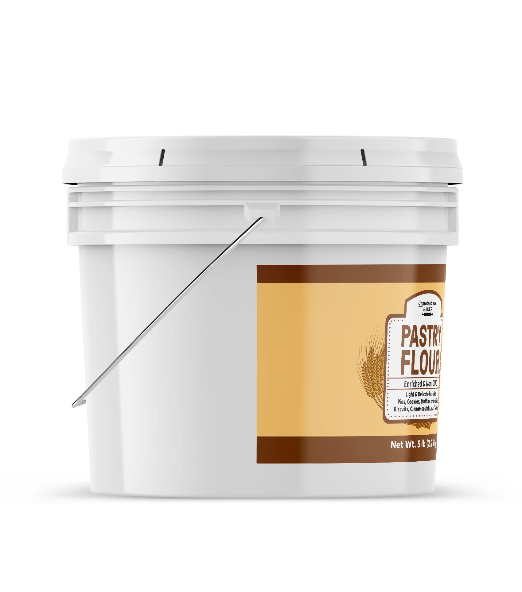 Unpretentious Pastry Flour, Non-GMO, Great For Flaky Pastries, Pies, Muffins, Biscuits (5 Pound)